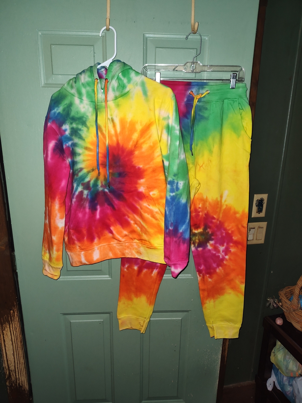 Tie-Dye Rainbow Jogger Set - Bright Multicolor Hoodie & Pants